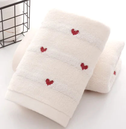 Luxe, Zachte Handdoek met hartvormpjes erop