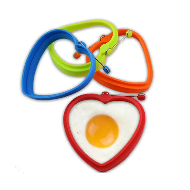 Silicone Heart-Shaped Fried Egg Mold with Handle