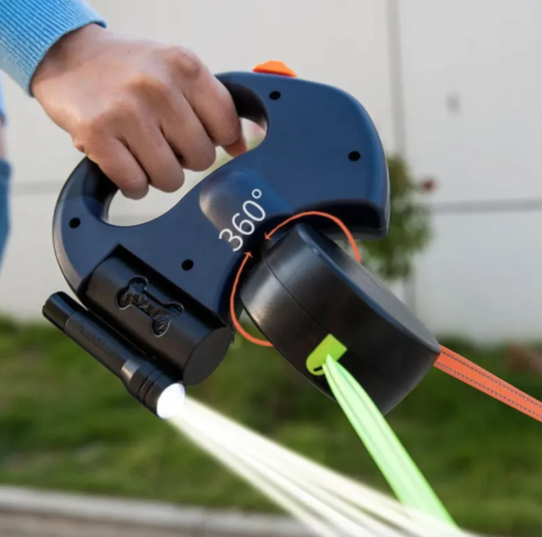 Dubbele, klitvrije hondenriem