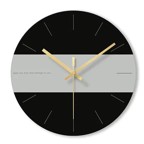 Minimalist Round Wall Clock with Tempered Glass